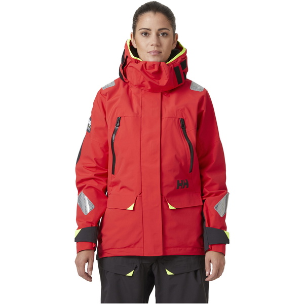 2026 Helly Hansen Womens Skagen Offshore Jacket & Trouser Sailing Suit 3425634257 - Ebony / Alert Red
